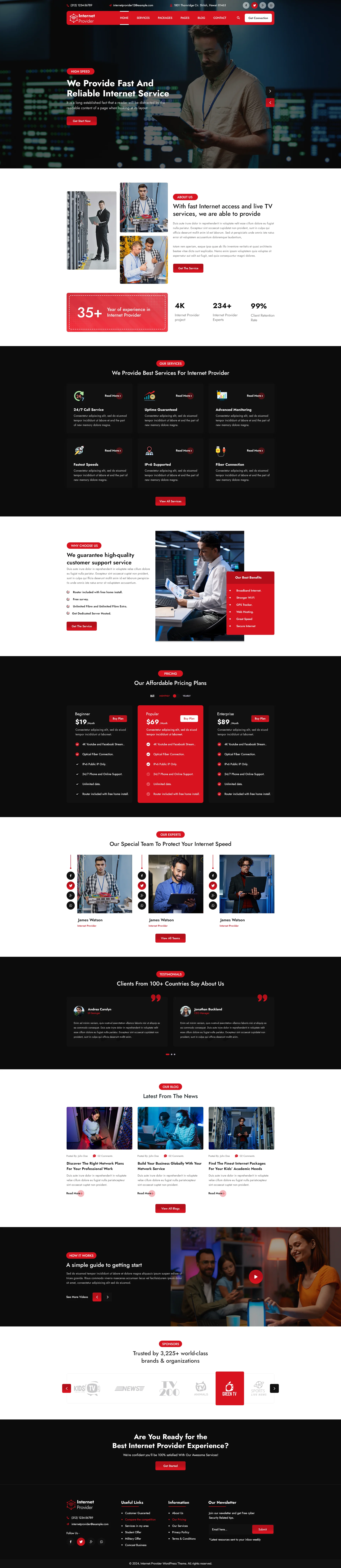 Internet Provider WordPress Theme